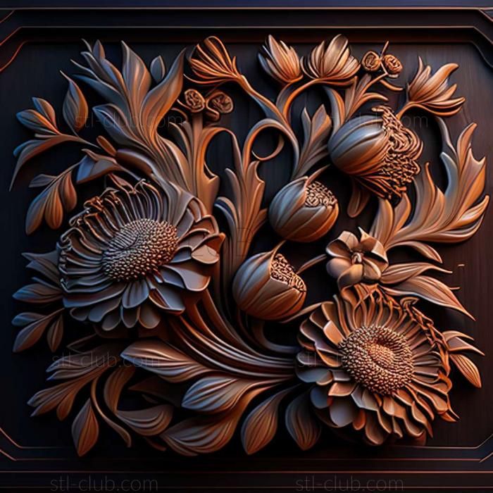 3D model flowers (STL)